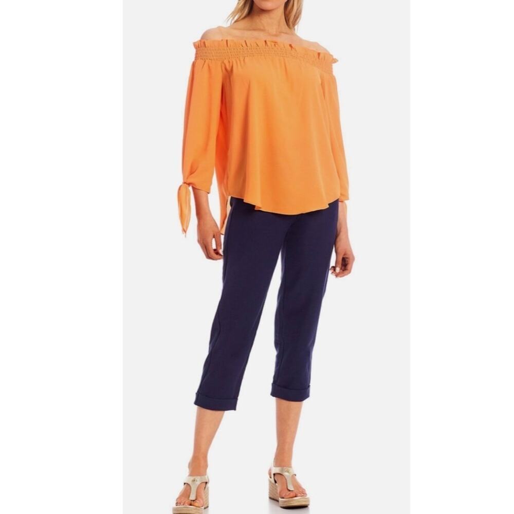 MICHAEL Michael Kors Navy Blue Pull On Ankle Pants